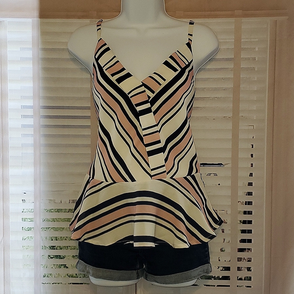 Anthropologie Greylin striped peplum top
